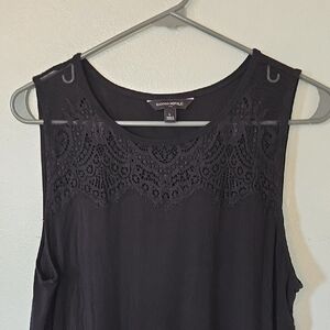 Banana Republic | Black Lace Yoke Tank Size Large